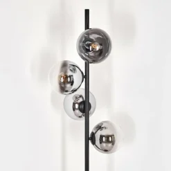 Gastor Lampadaire Chrome, Clair, Fumé, 4 lumières