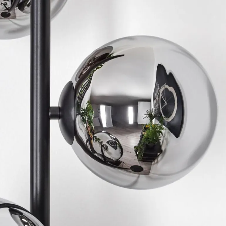Gastor Lampadaire Chrome, Fumé, 3 lumières