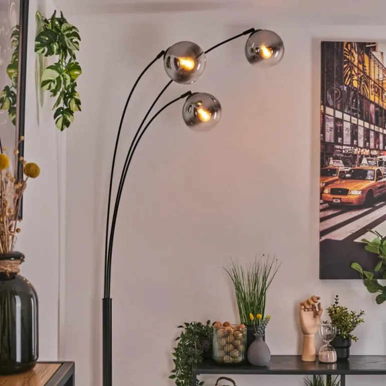 Gastor Lampadaire Noir, 3 lumières