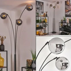 Gastor Lampadaire Noir, 3 lumières