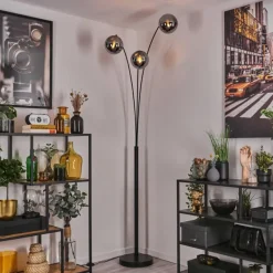 Gastor Lampadaire Noir, 3 lumières
