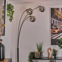 Gastor Lampadaire Noir, 3 lumières
