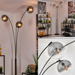 Gastor Lampadaire Noir, 3 lumières