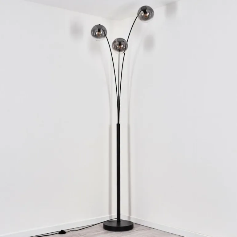 Gastor Lampadaire Noir, 3 lumières
