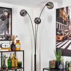 Gastor Lampadaire Noir, 3 lumières