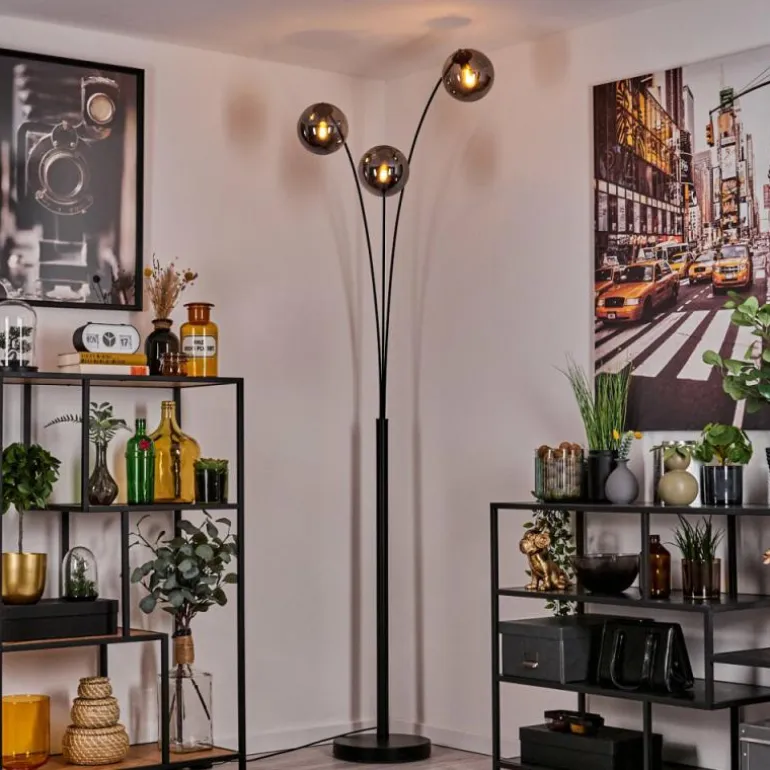 Gastor Lampadaire Noir, 3 lumières