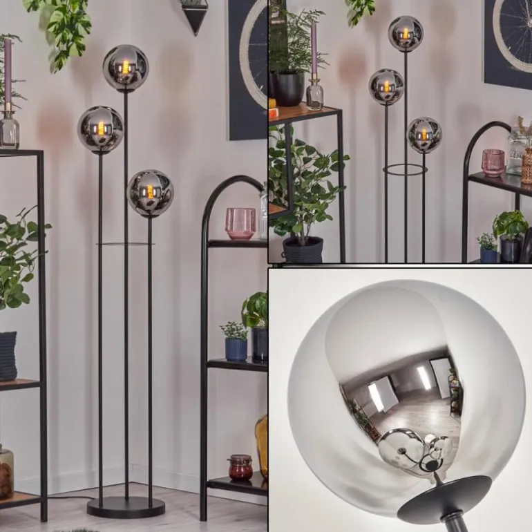 Gastor Lampadaire Noir, 3 lumières