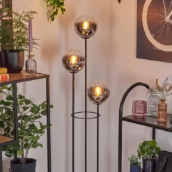 Gastor Lampadaire Noir, 3 lumières