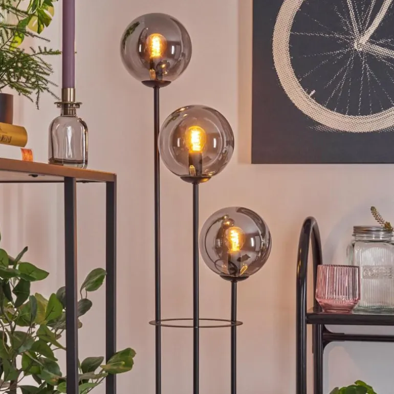 Gastor Lampadaire Noir, 3 lumières