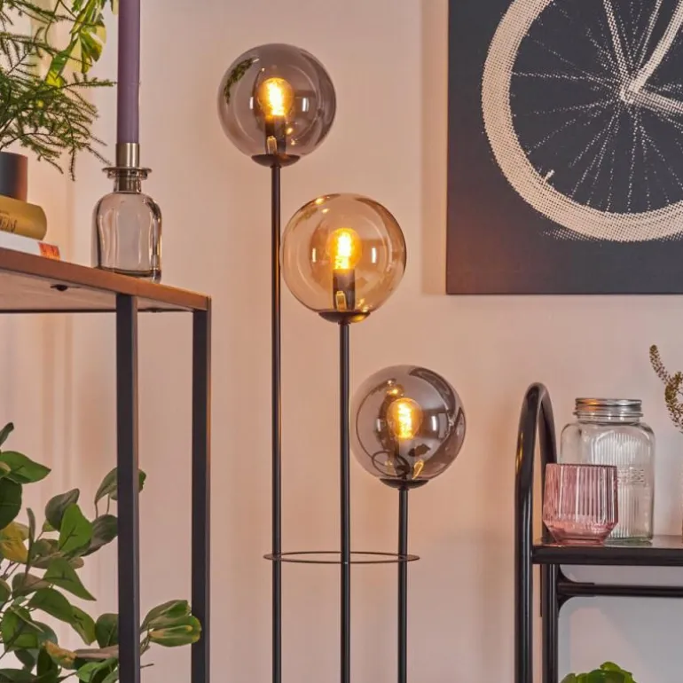 Gastor Lampadaire Noir, 3 lumières