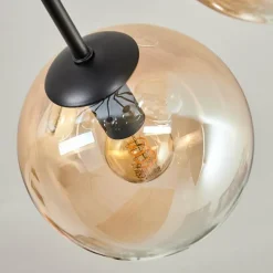 Gastor Plafonnier 87 cm Ambre, Clair, 8 lumières