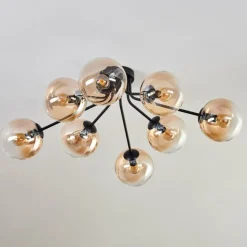 Gastor Plafonnier 87 cm Ambre, Clair, 8 lumières