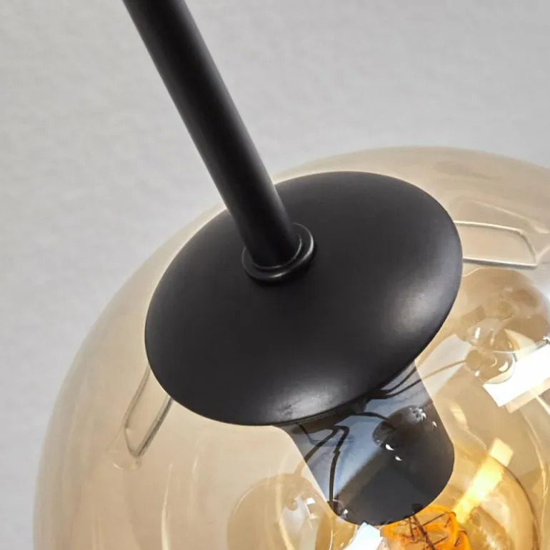 Gastor Plafonnier 74 cm Ambre, Fumé, 6 lumières