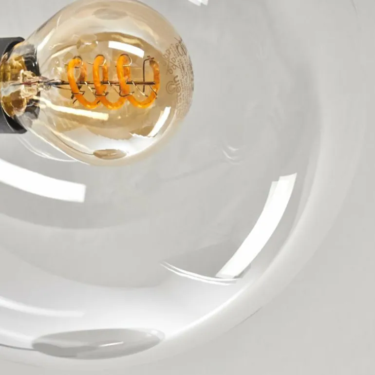 Gastor Plafonnier 74 cm Ambre, Clair, Fumé, 6 lumières