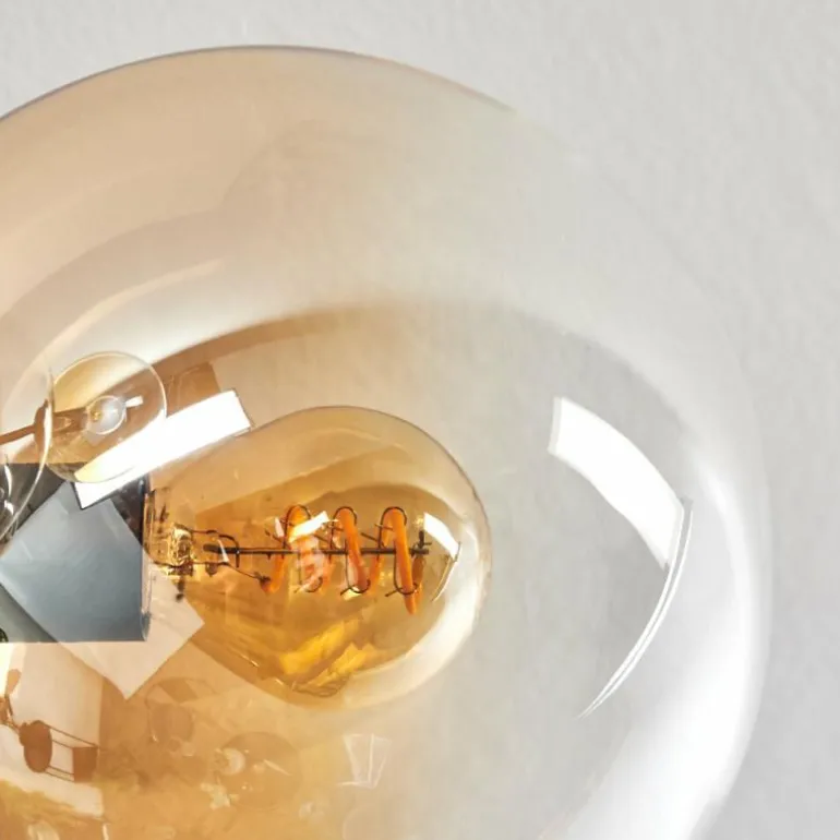 Gastor Plafonnier 91 cm Ambre, Clair, Fumé, 12 lumières