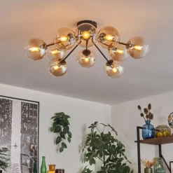 Gastor Plafonnier 83 cm Ambre, Clair, 10 lumières