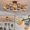 Gastor Plafonnier 91 cm Ambre, Fumé, 12 lumières