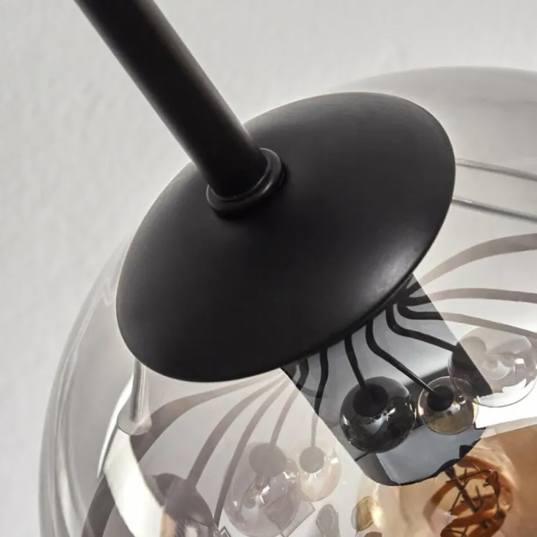 Gastor Plafonnier 91 cm Ambre, Clair, Fumé, 12 lumières