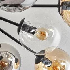 Gastor Plafonnier 91 cm Ambre, Clair, Fumé, 12 lumières