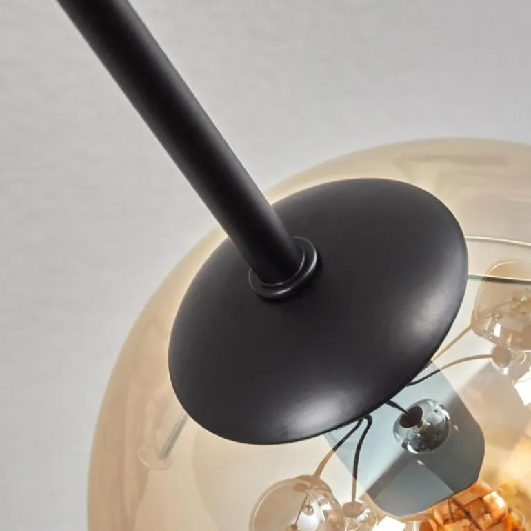 Gastor Plafonnier 74 cm Ambre, Clair, Fumé, 6 lumières