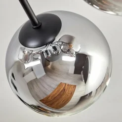 Gastor Plafonnier 87 cm Chrome, Clair, 8 lumières