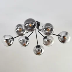 Gastor Plafonnier 87 cm Chrome, Clair, 8 lumières