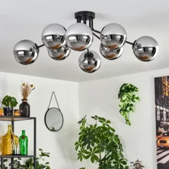 Gastor Plafonnier 87 cm Chrome, 8 lumières