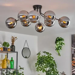 Gastor Plafonnier 87 cm Chrome, 8 lumières