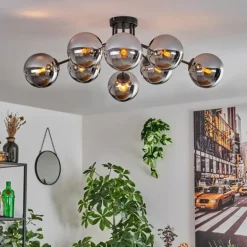 Gastor Plafonnier 87 cm Chrome, 8 lumières