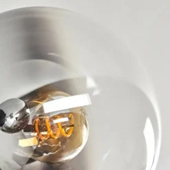 Gastor Plafonnier 74 cm Chrome, Clair, Fumé, 6 lumières