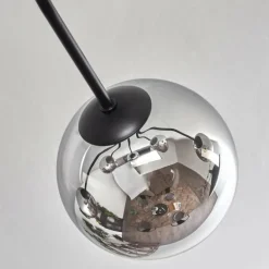 Gastor Plafonnier 74 cm Chrome, Clair, Fumé, 6 lumières
