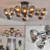 Gastor Plafonnier 91 cm Chrome, Clair, Fumé, 12 lumières