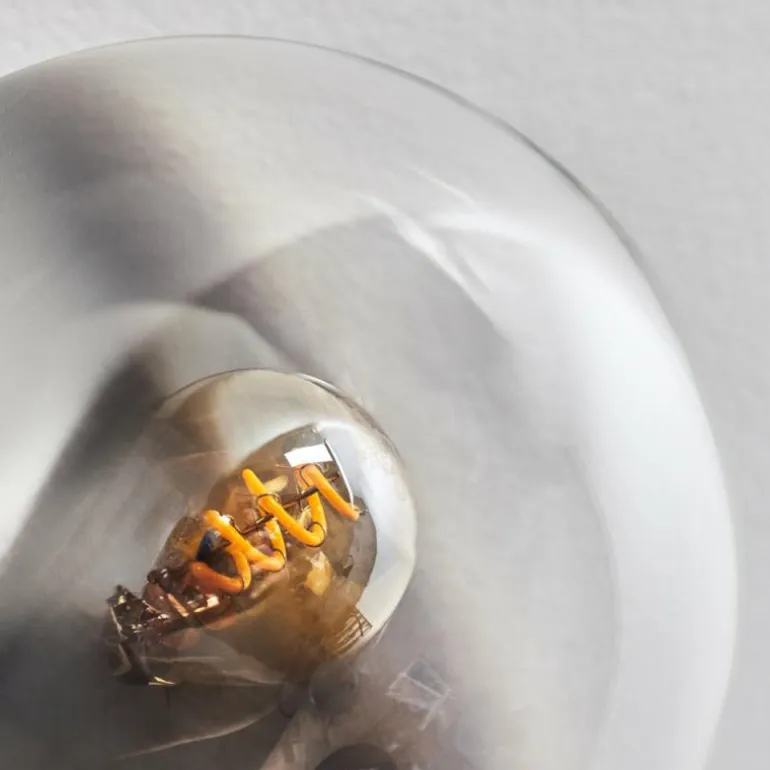 Gastor Plafonnier 91 cm Chrome, Clair, Fumé, 12 lumières