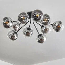 Gastor Plafonnier 83 cm Chrome, Clair, 10 lumières