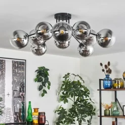 Gastor Plafonnier 83 cm Chrome, Clair, 10 lumières