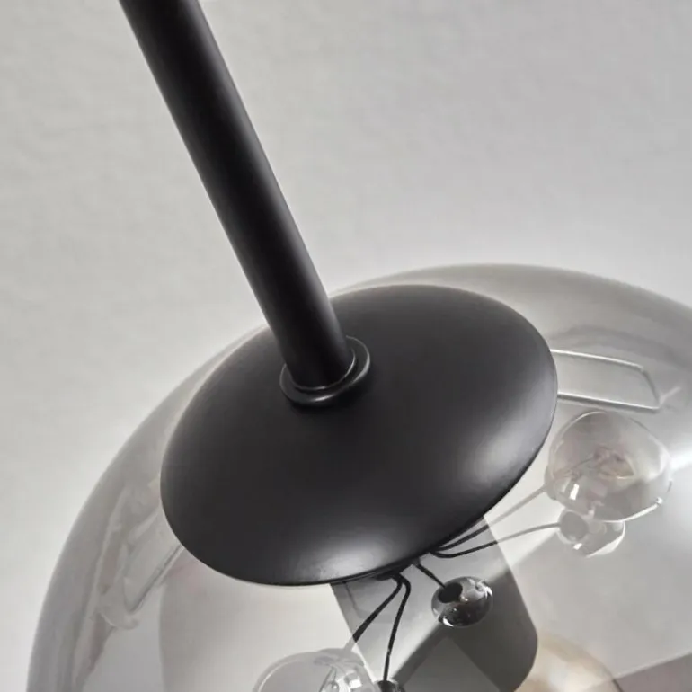 Gastor Plafonnier 74 cm Clair, Fumé, 6 lumières