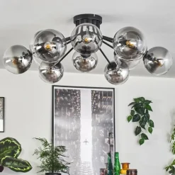 Gastor Plafonnier 91 cm Clair, Fumé, 12 lumières