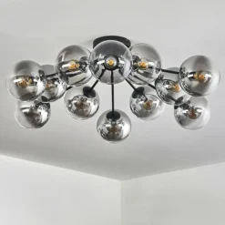 Gastor Plafonnier 91 cm Clair, Fumé, 12 lumières