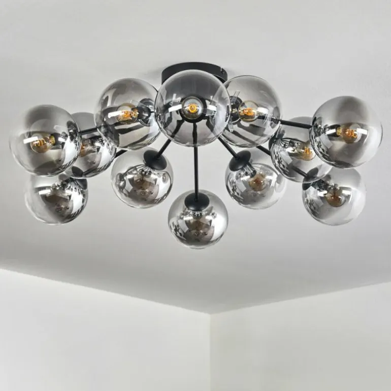 Gastor Plafonnier 91 cm Clair, Fumé, 12 lumières