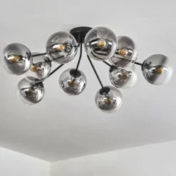 Gastor Plafonnier 83 cm Clair, Fumé, 10 lumières