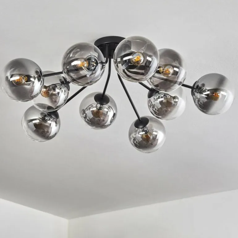 Gastor Plafonnier 83 cm Clair, Fumé, 10 lumières