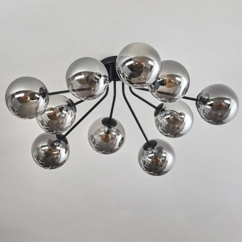 Gastor Plafonnier 83 cm Fumé, 10 lumières