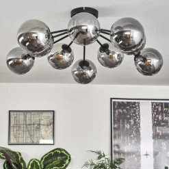 Gastor Plafonnier 83 cm Fumé, 10 lumières