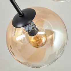 Gastor Plafonnier 87 cm Noir, 8 lumières