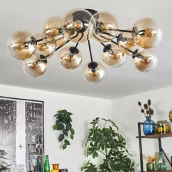 Gastor Plafonnier Ambre, Clair, 12 lumières