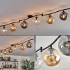 Gastor Plafonnier, Boule lumineuse Ambre, Clair, Fumé, 6 lumières