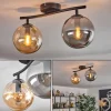 Gastor Plafonnier, Boule lumineuse Ambre, Fumé, 2 lumières