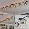 Gastor Plafonnier, Boule lumineuse Chrome, Clair, Fumé, 6 lumières