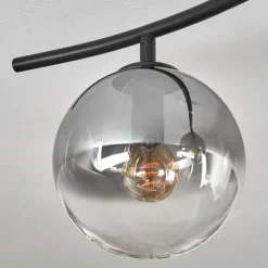 Gastor Plafonnier, Boule lumineuse Chrome, Clair, Fumé, 6 lumières
