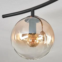 Gastor Plafonnier, Boule lumineuse Ambre, Clair, Fumé, 6 lumières